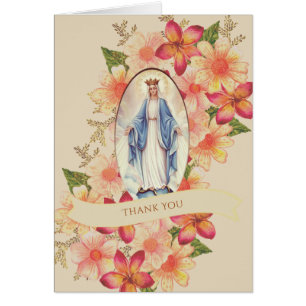 Flores de la Virgen María Tarjetas Católicas de Co