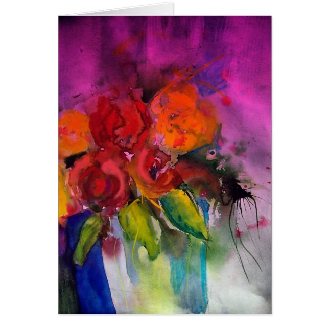 flores de las rosas fuertes y del naranja (Frente)