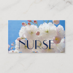 Flores de las tarjetas de visita de la ENFERMERA