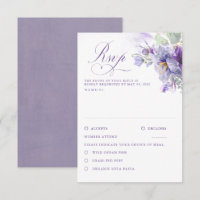 Flores de lavanda botánico chic RSVP boda