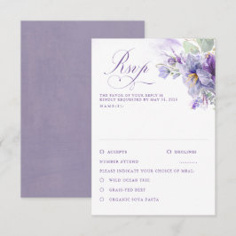Flores de lavanda botánico chic RSVP boda