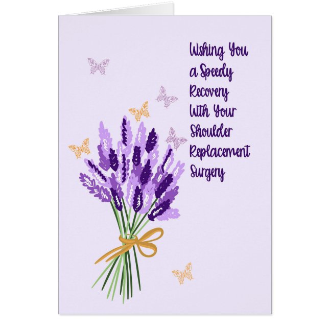 Flores de lavanda de la tarjeta quirúrgica de reem (Frente)