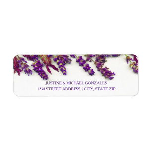 Flores de lavanda - Etiquetas de dirección de ret