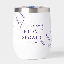 Flores de lavanda Morado acuarela Ducha de novia