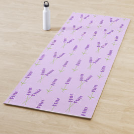Flores de lavanda morado Yoga Mat