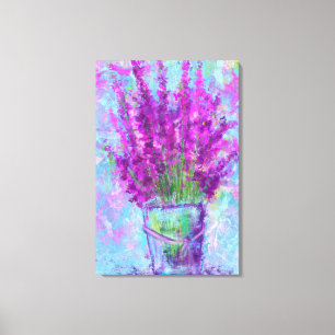 Flores de lavanda - Primavera - Pintura de arte ab