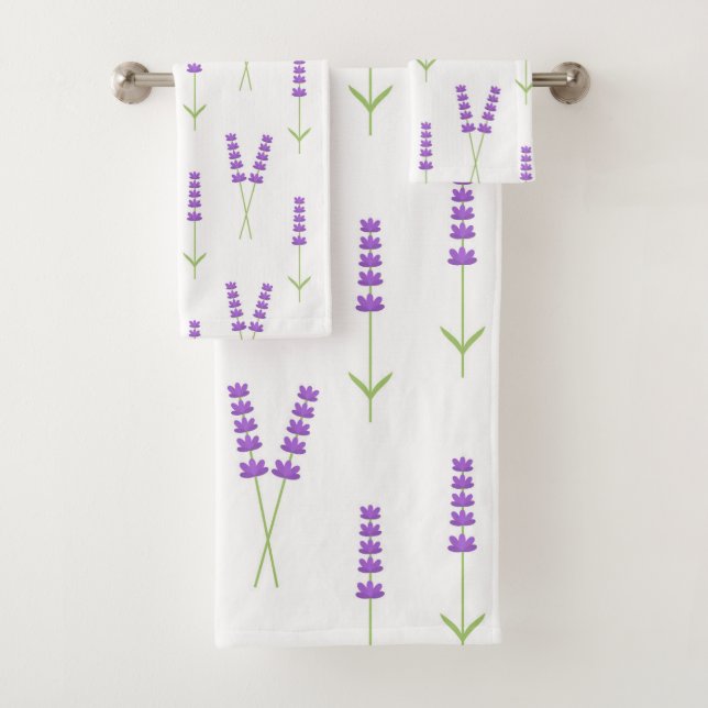 Flores de lavanda Toallas puestas (In situ)