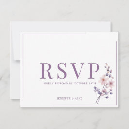 Flores de Lila Modernas Elegantes RSVP