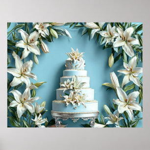 Flores de Lirio de Torta de Boda Decoración para F