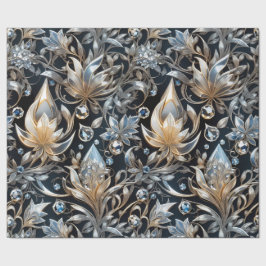 Flores de lujo de cristal Papel envuelto filigrí