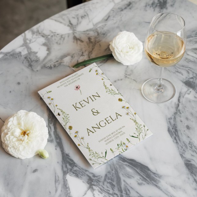 Flores de lujo: Invitación a la boda de Moda flora (Subido por el creador)