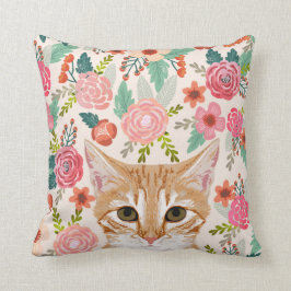 Flores de manantial de gato adorables almohadas de