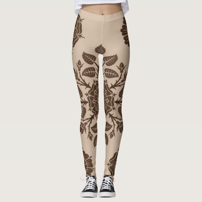 Flores de Mandala Leggings de ornamentos (Anverso)