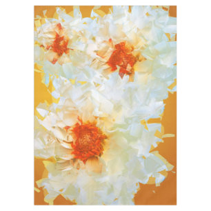 Flores de manteles Naranja blanco