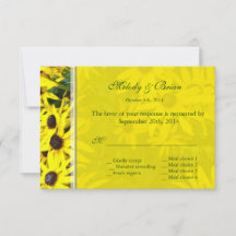 flores de margarita amarillas brillantes boda rsvp