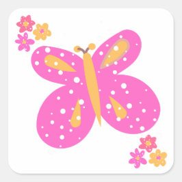 Flores de mariposa que mezclan Pegatinas Yellow_Fu
