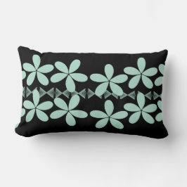 Flores de menta almohada negra