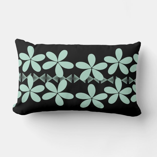 Flores de menta almohada negra (Anverso)