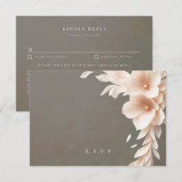Flores de mimbre boda opciones de comida RSVP