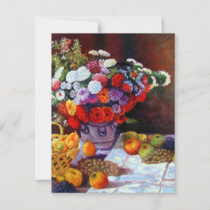 Flores de mono y carta de fruta