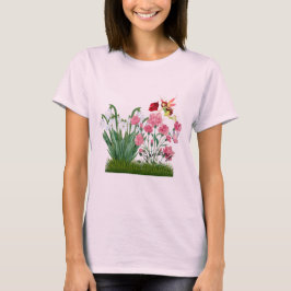 Flores de nacimiento de enero y camiseta de piedra