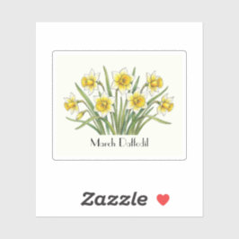 Flores de Narciso de Marzo Calcomanía