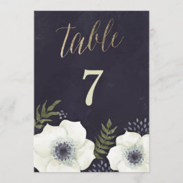 Flores de Noche de Verano Número de Mesa de Boda