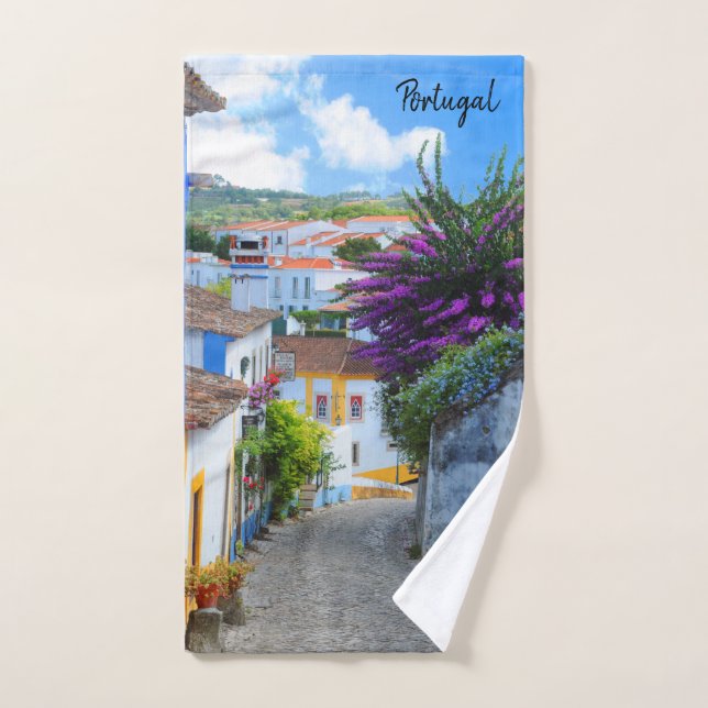 Flores de Obidos, Portugal (Toalla de mano)