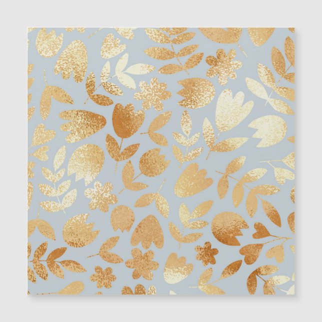 Flores de oro, fondo azul, imitación de Relieve me (Anverso)