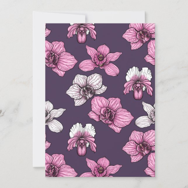 Flores de orquídea rosa (Anverso)