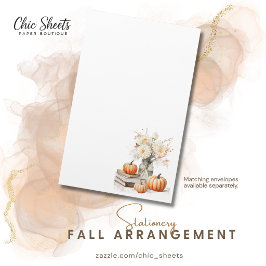 Flores de Otoño Diseño Shabby Chic Papelería