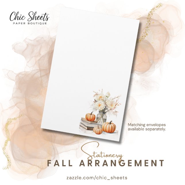 Flores de Otoño Diseño Shabby Chic Papelería (Subido por el creador)
