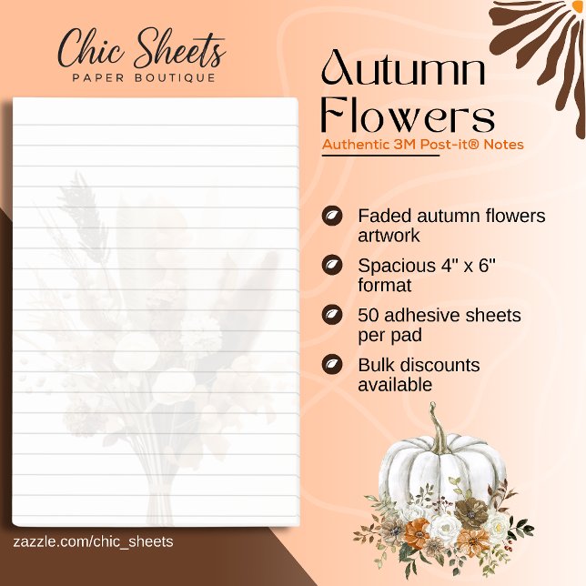 Flores de Otoño Notas Adhesivas 3M Post-it® (Subido por el creador)