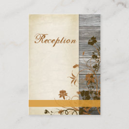 Flores de otoño, tarjeta de gabinete de madera FAU