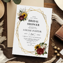 Flores de Otoño y Invitación de Despedida de Solte