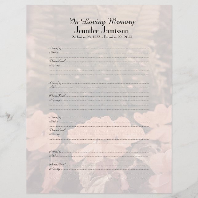 Flores de página de Rótulo de relleno de libros co (Anverso)