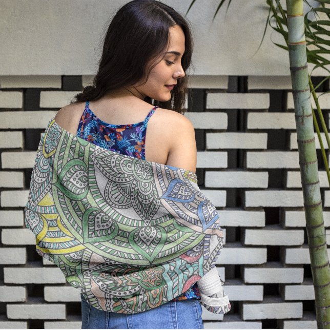 Flores de paisley rosa rosa azul amarillo verde (Subido por el creador)