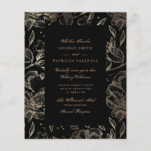Flores de papel de aluminio negro económico dibuja