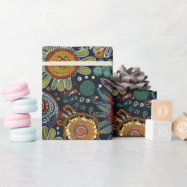 Flores de papel de envoltura de estilo artístico a (Baby Shower)