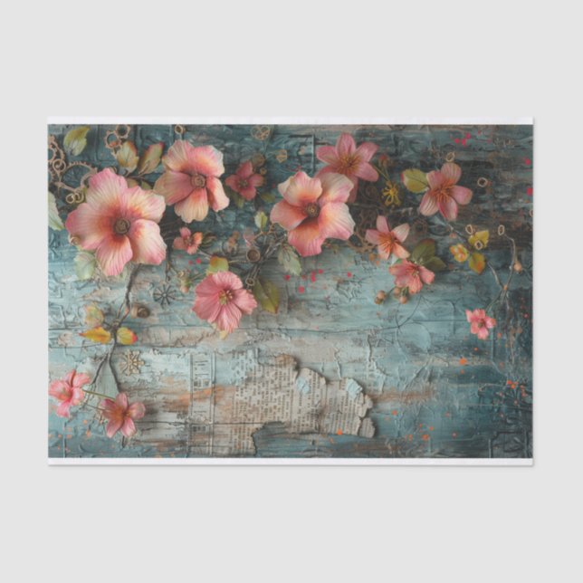 Flores de papel Medios mixtos (Anverso)