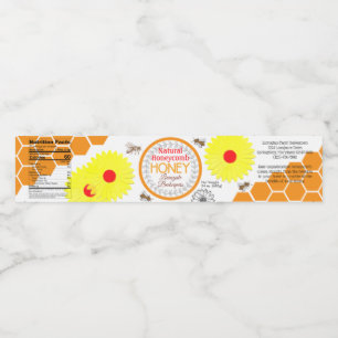 Flores de papel Tablero de miel natural Etiquetas 