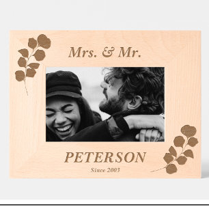 Flores de pareja simples Personalizado Marcos de i