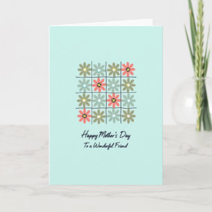 Flores de Pastel Tarjeta de Mamá Amiga