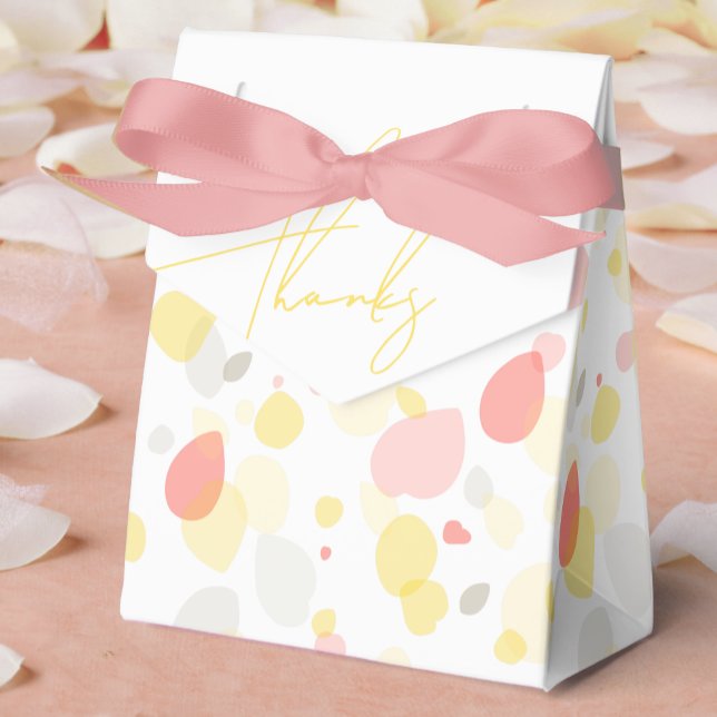 Flores de pétalo de confetti gracias caja de favor (Subido por el creador)