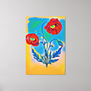 Flores de pinturas rojas Resumen Arte digital orig