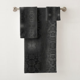 Flores de plata gris negro Floral elegante