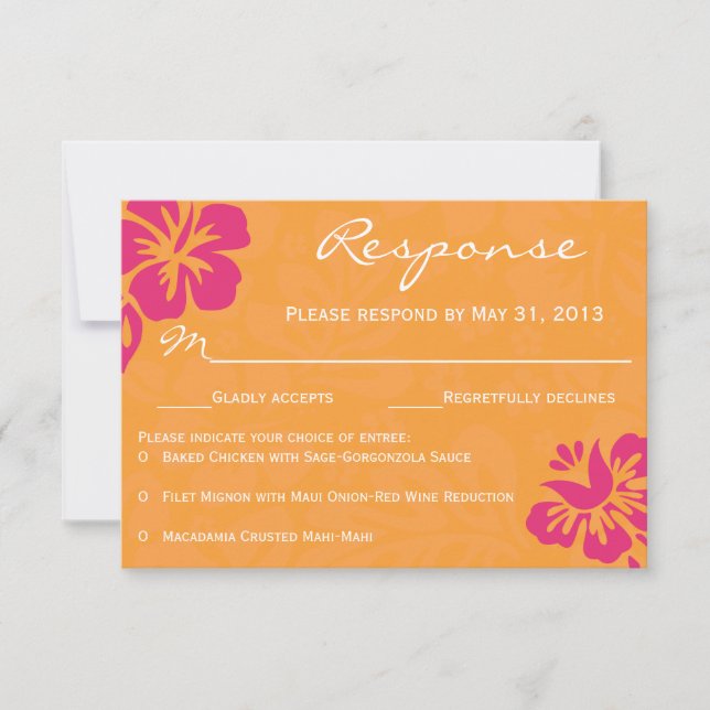 Flores de playa RSVP - Naranja y Fuschia (Anverso)
