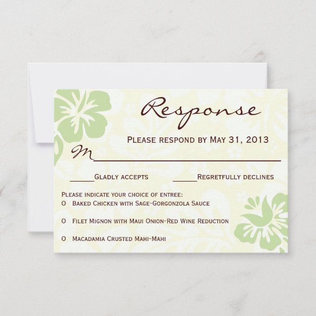 Flores de playa RSVP - Verde (Anverso)