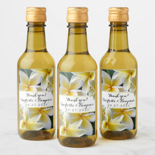 Flores de Plumeria Mini Bodas de frascos de vino