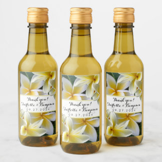 Flores de Plumeria Mini Bodas de frascos de vino